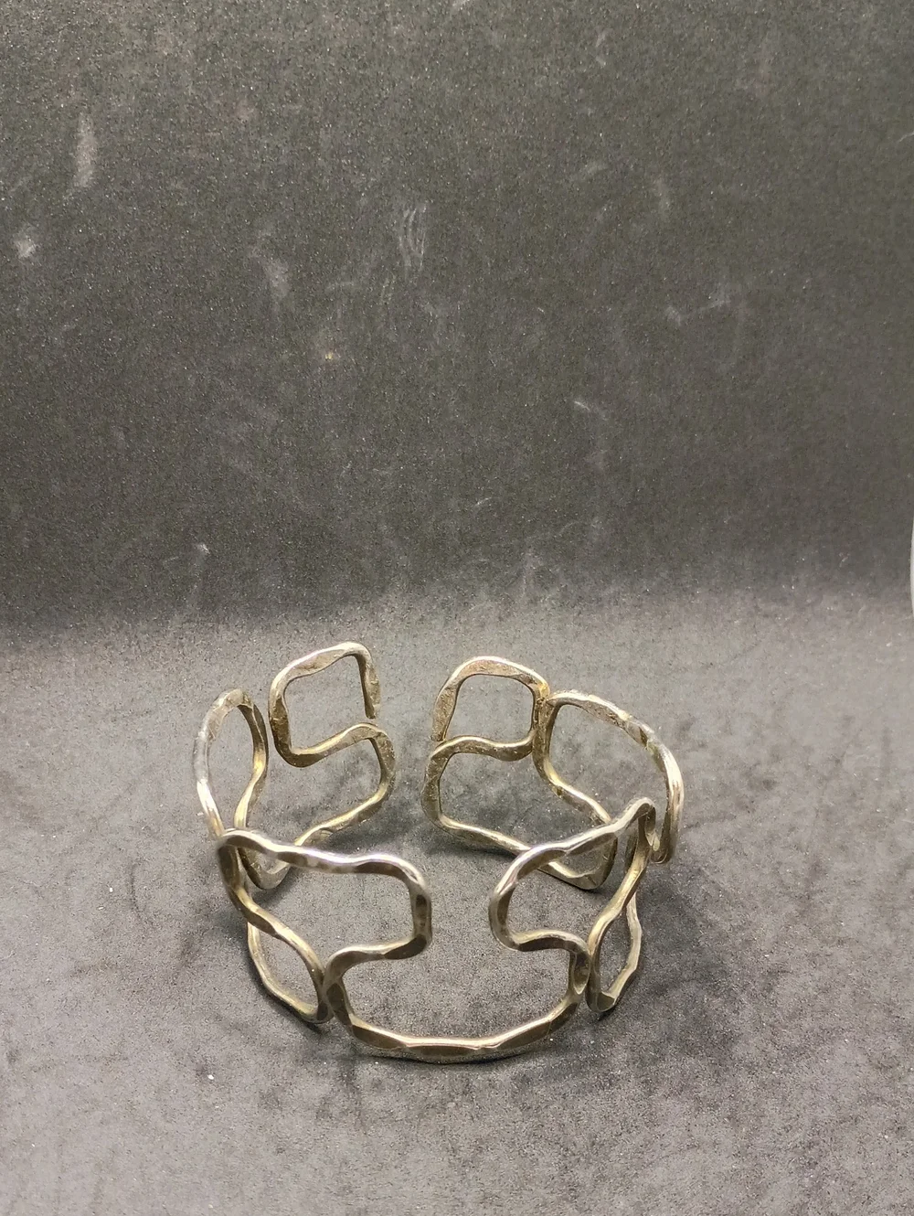 Silver-Tone Openwork Cuff Bracelet